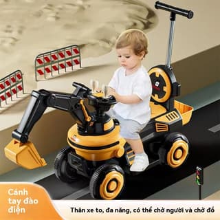 Máy Xúc Điện Trẻ Em Khử Cặn, Bé Trai Và Bé Gái 0-7 Tuổi Có Thể Ngồi Và Sạc Điều Khiển Từ Xa