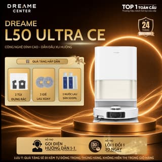 Robot Hút Bụi Lau Nhà Dreame L50 Ultra CE | Tự Động Giặt, Sấy Nóng | Hút Bụi Mạnh Mẽ 25.000 Pa