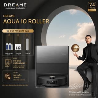 Robot Hút Bụi Lau Nhà Dreame Aqua 10 Roller | Trạm Sạc Giặt Sấy | Vượt Vật Cản 6cm | BH 24 Tháng