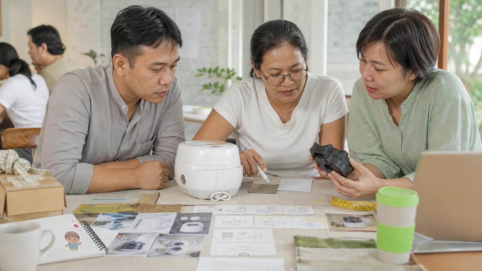 Nhóm doanh nghiệp Việt Nam cùng kiểm tra sản phẩm và dữ liệu trong workshop tuần hoàn