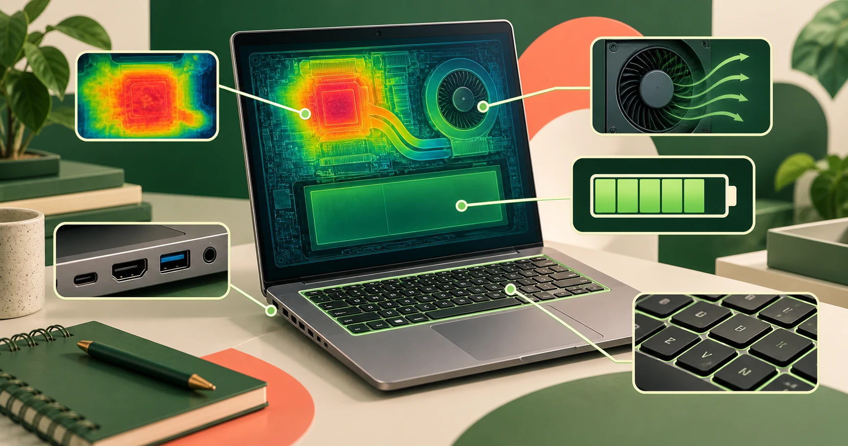 Minh họa kiểm tra laptop cũ