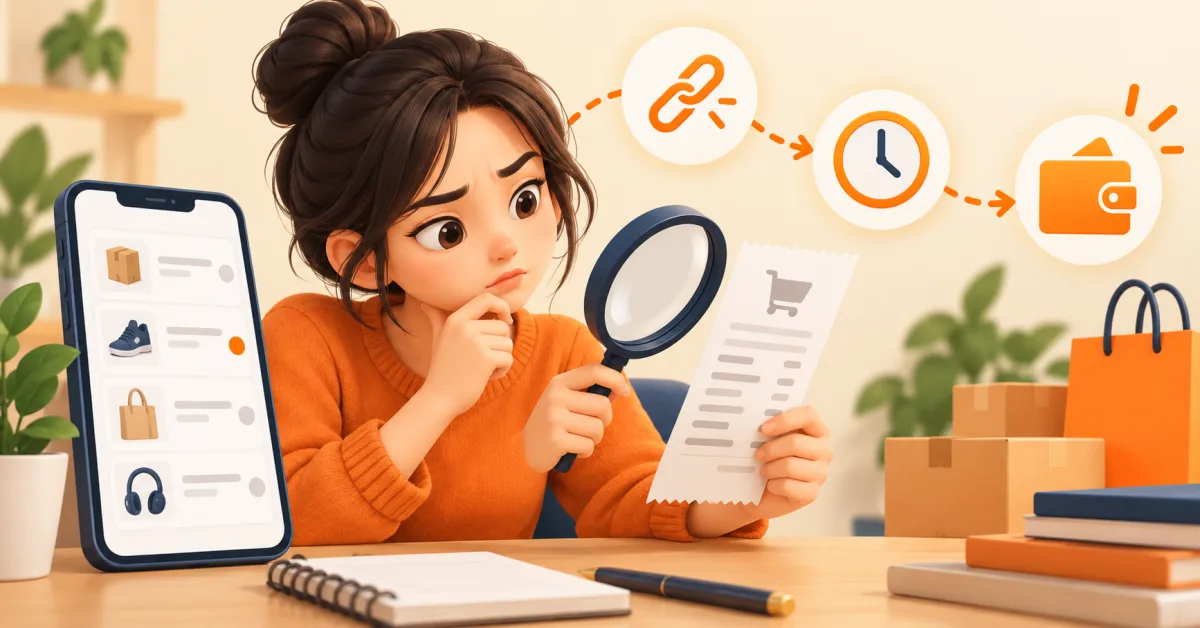 Minh họa kiểm tra đường dẫn, thời điểm và đơn mua